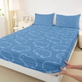 thumbnail image 4 of Erosebridal Capybara Print Kids Bed Sheets, Cartoon Animal King Sheets, Blue, 4 Pieces, 4 of 5