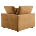 thumbnail image 4 of Modway Commix Down Filled Overstuffed Performance Velvet 3-Seater Sofa in Cognac, 4 of 10
