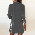 thumbnail image 5 of Daznico Casual Long Sleeve Party Dress with Sequin Applique Elegant Fashionable Midi Gown for Daily Wear,Mardi Gras Clothing,Mardi Gras Shirts,L, 5 of 7