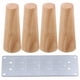 thumbnail image 1 of 4 unidades, muebles de cono de madera, patas de pie, 15x5,8x3,8 cm kaili Sencillez, 1 of 2