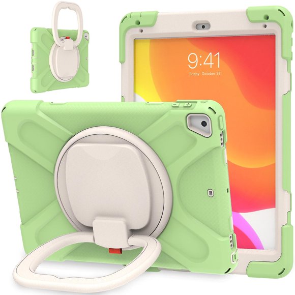 Adjustable Ring Stand Case For Ipad 9.7 Inch 2018 With Shoulder Strap Big Adjustable Ring Stand, Shock Protection Cover