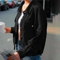 thumbnail image 6 of Women's Casual Solid Color Lapel Button Long Sleeve Cardigan Jacket Coat Sweater for Business Casual Work Office Travel Outfits Fashion Essential Gift for Ladies | Sopatenor,Black XL, 6 of 9