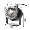 thumbnail image 2 of Boule LED Télécommandée Mini Boule de Cristal Lumières de Scène Rotatives Contrôlées par la Voix Colorées, 2 of 7