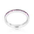 thumbnail image 2 of Precious Stars R01147R-V22-10 Precious Stars Rhodium Round-Cut Light Purple Swarovski Crystals Stackable Ring, 2 of 4