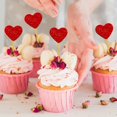 thumbnail image 5 of Glitter Heart Cupcake Toppers, 50Pcs Love Valentine's Day Food Picks Cake Decorations for Wedding Bridal Birthday Party Baby Shower, 5 of 8