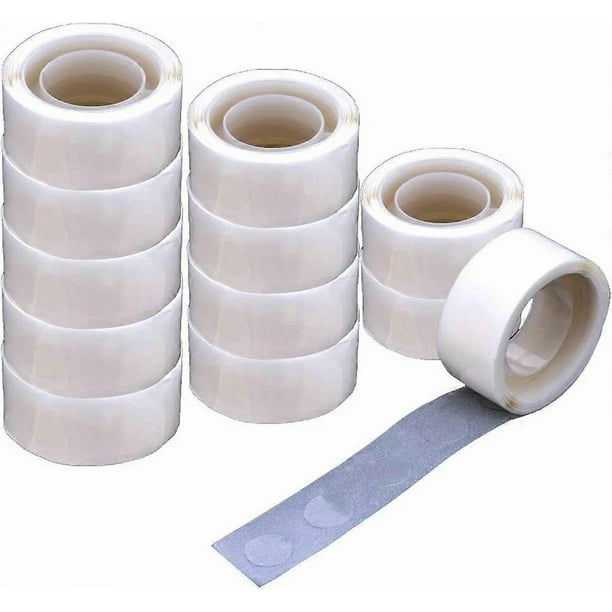 Balloon Glue 1200 PCS (12 Rolls) Double Sided Dots of Glue Removable Adhesive Point Tape Non-Liquid Craft Glue for Scrapbook Party Wedding Balloons De