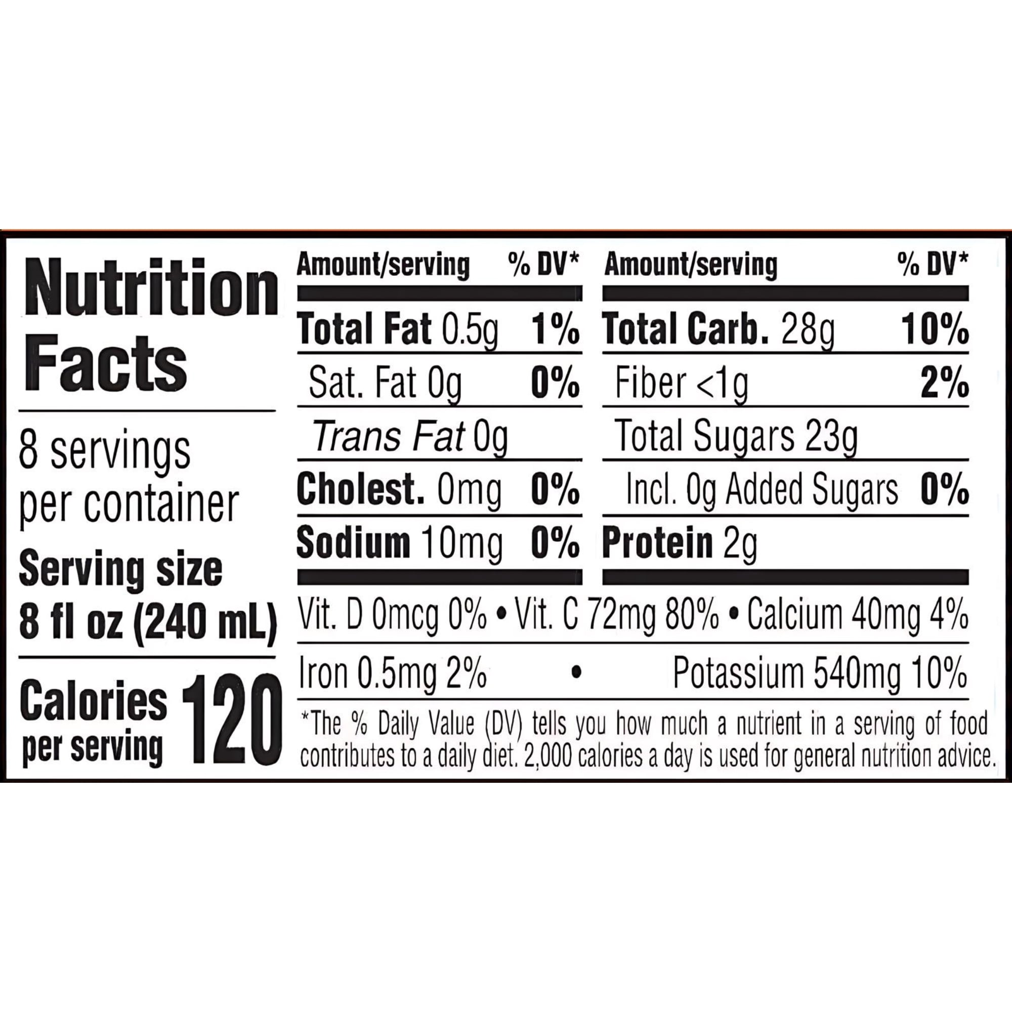 Borden Orange Juice, 1 Half Gallon Bottle, Smooth