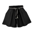 thumbnail image 2 of Pantalones cortos de verano para mujer, pantalones cortos de ocio para mujer, ropa elástica cómoda de cintura alta para la playa al aire libre Yoga en , negro XL XL negro Fernando Pantalones cortos de mujer, 2 of 8