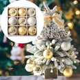 thumbnail image 4 of 9 Piezas Adornos de Bolas de Navidad Adornos Colgantes Decorativos Decoraciones para es de Navidad de 8 cm para Guirnalda Festival Porche Hogar , oro, 4 of 8
