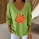 thumbnail image 1 of HongQid Fall Sweatshirts for Women Tops: Maple Leaf Crewneck Sweatshirt Casual Long Sleeve Pullover, 1 of 3