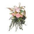 thumbnail image 3 of Guirnalda de flores artificiales de eucalipto y crisantemo para decoración del hogar, 40 cm Rosa, 3 of 9