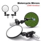 thumbnail image 3 of Universal Motorcycle Mirrors 3 Inch Round Folding Bar End Side Mirror Rearview Mirror For 22MM Handlebar, 3 of 5