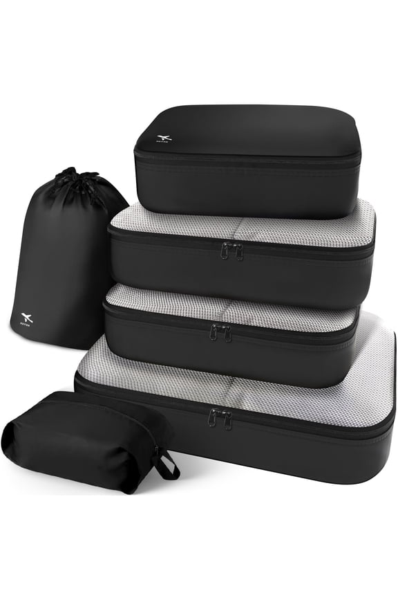 6 Pieces Packing Cubes for Travel Essentials, Space-Saving Suitcase Organizer