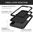 thumbnail image 3 of I-HONVA Compatible with Samsung Galaxy S24 FE Case,3-Layer Military Grade Drop Protection Anti-Slip Rugged Shockproof Dustproof Protection 6.7 inch Phone Case,Black, 3 of 7