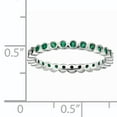 thumbnail image 5 of Created Emerald Sterling Silver Ring, 5 of 8