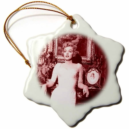 3dRose Sexy image of Marilyn Monroe. Cool photo. - Snowflake Ornament,