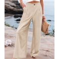 thumbnail image 4 of Women'S Pants Casual Button Up High Waisted Wide Leg Trousers Color S, 4 of 7