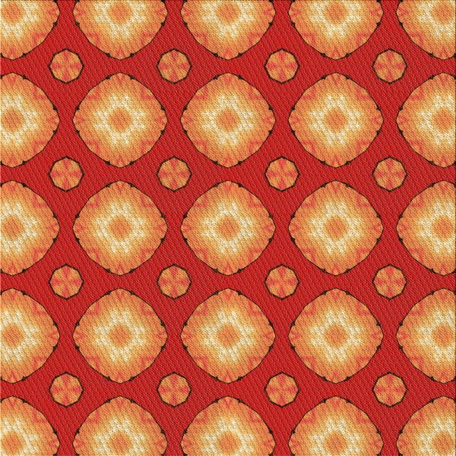 Ahgly Tapis d'Intérieur Lavable en Machine Carré Orange Transitionnel, 7 Pieds Carré