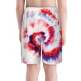 thumbnail image 6 of PAYOHTO Red Spiral Tie Dye Boys Swim Trunks Quick Dry Beach Boardshorts for Teen Boys Bathing Suit Swimwear for Boys, 6 of 7
