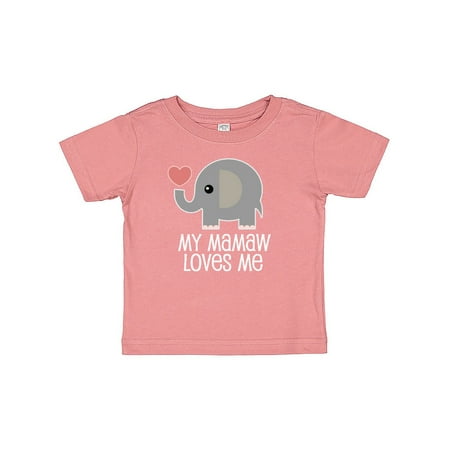 

Inktastic My Mamaw Loves Me Grandkids Gift Gift Baby Boy or Baby Girl T-Shirt