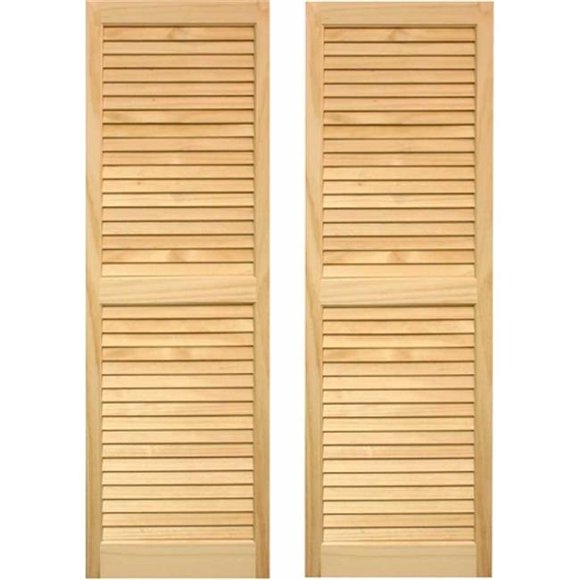 Exterior Louvered Shutters 15 x 51 in.