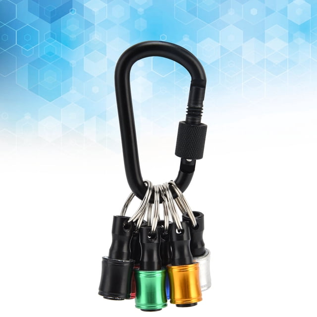 Greensen 6Pcs Porte-Clés Rallonge Barre Hexagonale Visseuse Bit Holders Socket Adaptateur Outil de Libération Rapide, Libération Rapide Porte-Clés, 1/4 Po Socket Supports