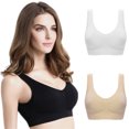 thumbnail image 4 of Yesbay Women Single Layer Seamless Bra Wireless Sports Yoga Shapewear,Skin Color, 4 of 8