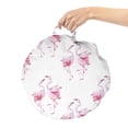 thumbnail image 2 of Bird Print Round Floor Cushion with Handle, Watercolor Silhouettes with Paint Blots, Decorative Pillow for Living Room & Dorms, 18" Round, Pale Pink Pale Mauve, by Ambesonne, 2 of 4