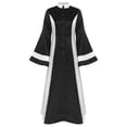 thumbnail image 3 of TSSOE Women's Clergy Robe Choir Robe Flared Sleeve Maxi Dress Loose Fit Elegant Dress Black M, 3 of 7