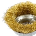 thumbnail image 6 of Copper Wire Wheel Brush Drill Wire Brush Coarse Crimped, Polishing Replacement Accessories Wire Brush for Drill Set for Bench Grinder, 6 of 10