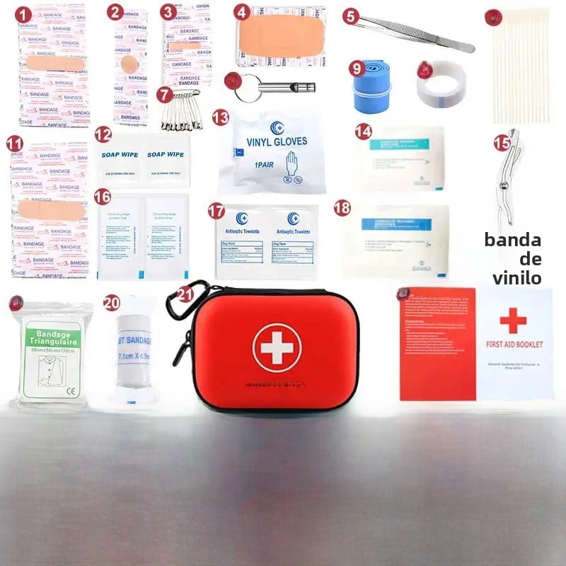 Mini First Aid Kit for Home, Office, Travel, Camping, Sports and Outdoor Activities, School Emergency Supplies