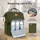 thumbnail image 4 of KeaBabies Mochila para pañales para bebé, bolsa de bebé para niños, niñas, mochila impermeable multifunción para bebé, bolsas de pañales grandes para bebé niña, bebé niño, bolsa de pañales de viaje co, 4 of 5