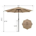 thumbnail image 7 of COBANA 9ft Patio Umbrella with Base Included, Outdoor Market Table Umbrella with Crank Tilt and Umbrella Stand Weights, Beige, 7 of 7
