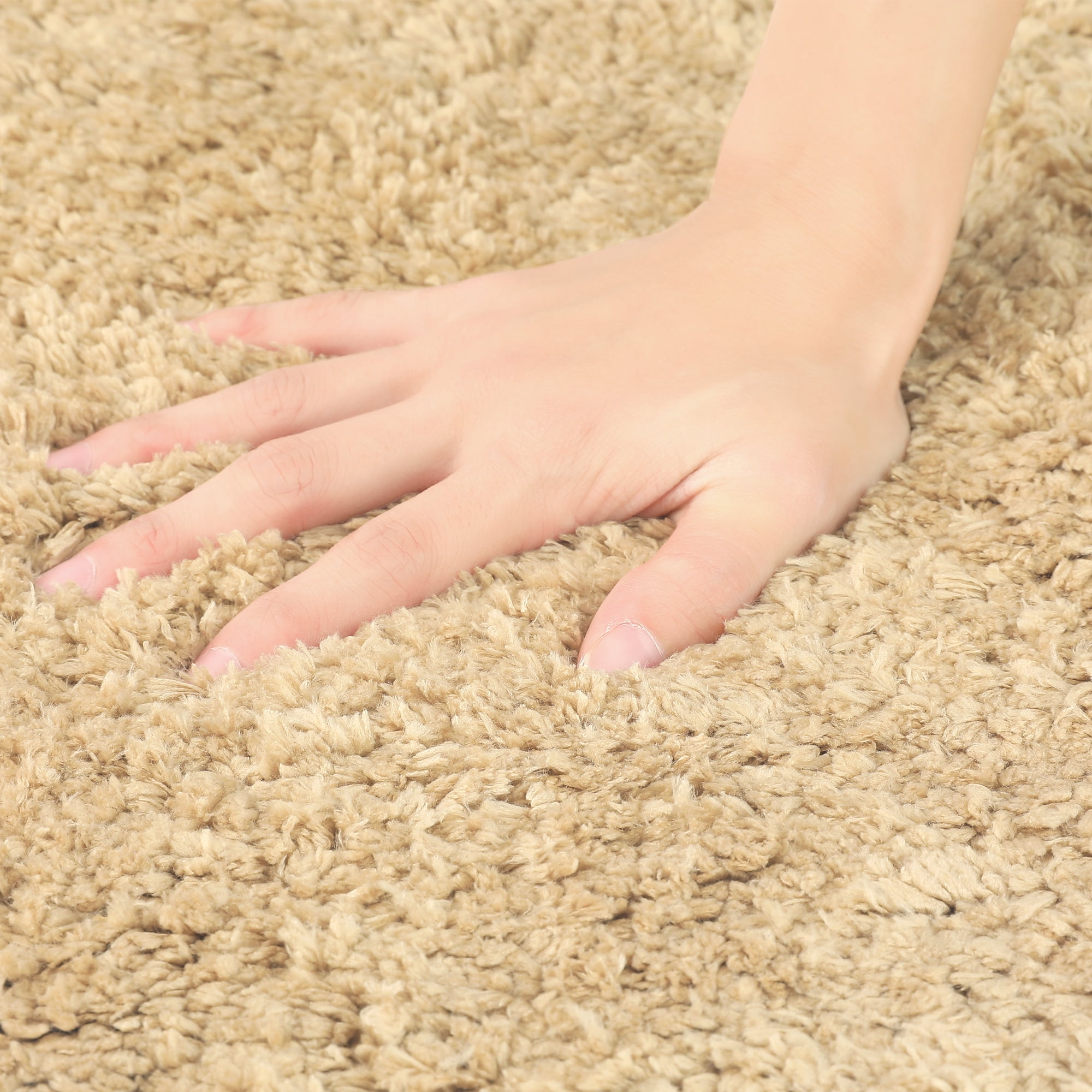 Unique Bargains Non-Slip Thick Microfiber Soft Plush Bathroom Mat Quick Dry Bath Rug Khaki 16"x24"