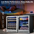 thumbnail image 5 of Yeego 48" Wine Cooler and Beverage Refrigerator - 2×24'' Wine Cooler Side by Side - Dual Zone Under Counter Fridge, Hold 140 Cans and 46 Bottles, 5 of 10