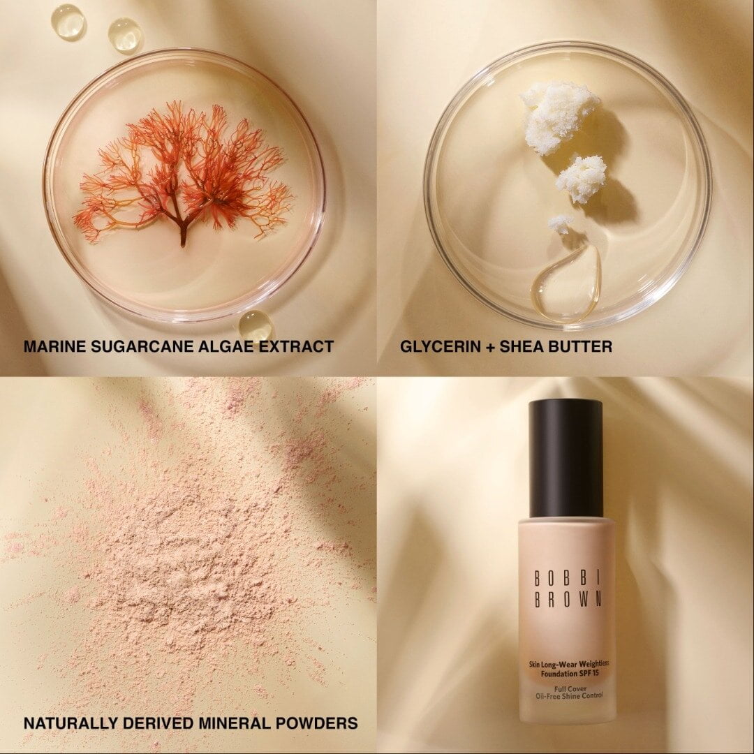 Bobbi Brown Skin Long Wear Weightless Foundation SPF 15 -Warm Sand- 1 oz