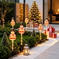 thumbnail image 6 of Hyknon 5 Pack Solar Christmas Pathway Lights, Warm LED Waterproof Outdoor Stake Lights with Auto On Dusk, Wire Free Garden Ground Lamps for Yard Walkway Holiday Decor, 6 of 6