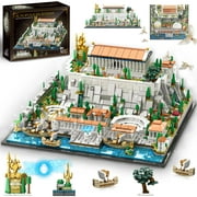 Architecture Acropolis of Athens Compatible with Lego, 1988 Pieces Landmark Collection City Buildings Blocks Set, Display Model Kit and Home Decor Gift Idea for Adults, Kids, Architects.