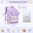 thumbnail image 3 of ZLBDYG 17.3 Inchs Fashion Backpack, Big Student Laptop Backpack Aesthetic Bookbags for College Women Elementary Middle High School Travel Bookbag, Back to School Supplies, 3 of 9