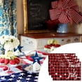 thumbnail image 2 of Qocolhg Independence Day Placemats, Cotton Linen Memorial Day Table Mats Non-Slip Washable American 4th of July Veterans Day Stars Plaid Placemat for Holiday Party Kitchen Dining Table Decor, 2 of 5