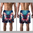 thumbnail image 3 of luoweisi Men's Beach Shorts Quick Dry Swim Trunks with Mesh Lining Butterfly XL, 3 of 5