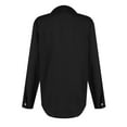 thumbnail image 4 of Jzuxvd Womens Button Down Shirts Gauze Cotton Dress Shirt Long Sleeve Oversized Solid Tunic Tops with Pockets Black XXL, 4 of 6