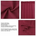 thumbnail image 4 of PiccoCasa Blackout Curtains Sliding Door Darkening Drape Burgundy W25" x L40", 4 of 8