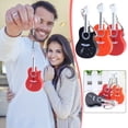 thumbnail image 1 of Fiudx Divertido Llavero de Guitarra con Luz Led y Sonido, Diseño Novedoso, Fácil de Identificar, Ideal para Mochilas Escolares, Carteras, Llaves, Bolsas de Gimnasio, Regalo Divertido, Tamaño Pequeño,, 1 of 6
