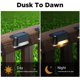 thumbnail image 4 of Juego de 4 luces solares para escaleras, luz de pared solar impermeable para pasillos exteriores, ideal para jardines, escalones, caminos, escaleras, terrazas y vallas., 4 of 5