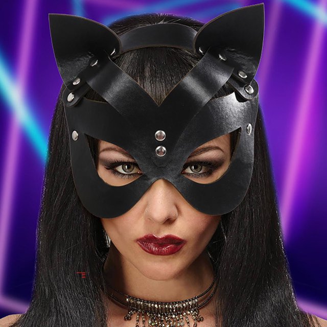 Sombreros De Gatúbela Máscara de Catwoman - Disfraces de Halloween Máscara cómoda Accesorio de fiesta para mujer