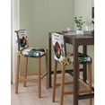 thumbnail image 2 of Farmhouse Rooster Bar Stool Covers Set of 2, Rustic Red Barn Windmill Sunflowers Stretch Washable Bar Chair Covers with Backs, Removable Pub Counter Height Chair Cover for Kitchen Dining Room Cafe, 2 of 7