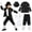 5a-Black, variant on Boys' Fashion Kids 80s 90s Pop Star 𝐂ostume, Dance Party Outfit