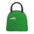 thumbnail image 1 of Balery Green Sparkling Shiny Bolsa de Almuerzo para Mujeres, Caja de Almuerzo, Bolsa de Almuerzo Pequeña Impermeable, Tote de Almuerzo Reutilizable con Gran Capacidad, 1 of 6
