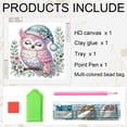 thumbnail image 3 of 5D DIY Diamond Painting Kit Christmas Owl Colorful Crystal Diamond Painting Handmade Art Craft Includes Tools, Suitable for Beginners and Adults Home Wall Decor Holiday Gift, 3 of 6